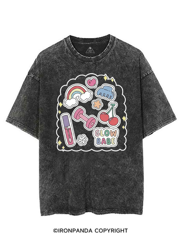 GLOW BABE VINTAGE GYM SHIRT