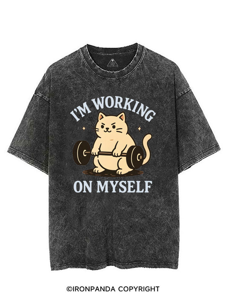 I'M WORKING ON MYSELF VINTAGE GYM SHIRT