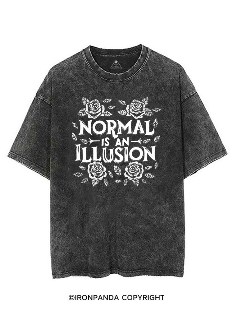 NORMAL IS AN ILLUSION VINTAGE GYM SHIRT