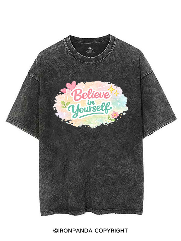 BELIEVE IN YOURSELF VINTAGE GYM SHIRT