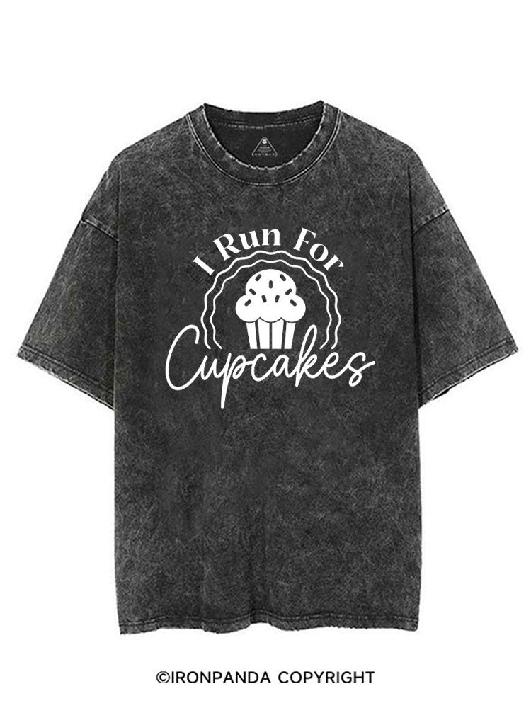 I RUN FOR CUPCAKES VINTAGE GYM SHIRT