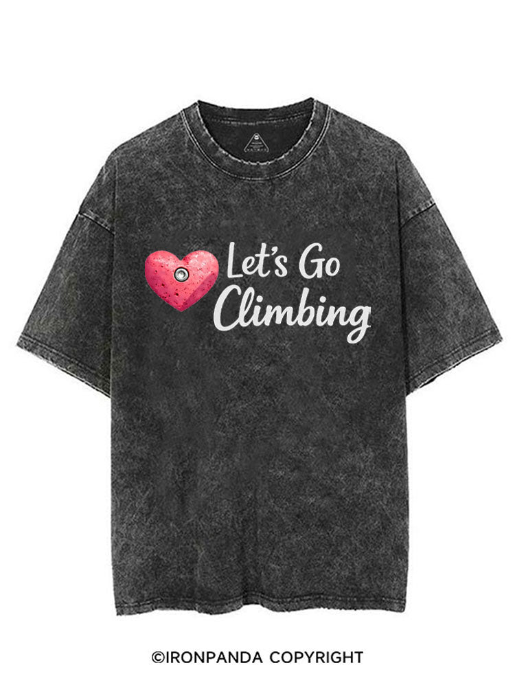 LET'S GO CLIMBING VINTAGE GYM SHIRT