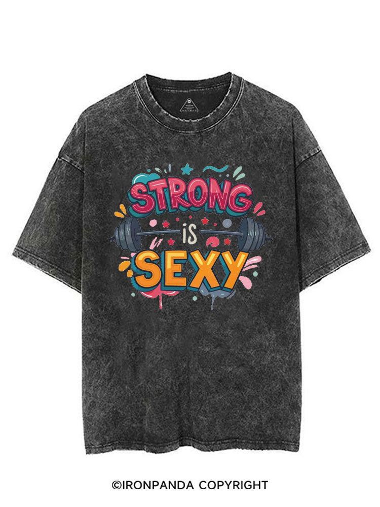 STRONG IS SEXY VINTAGE GYM SHIRT
