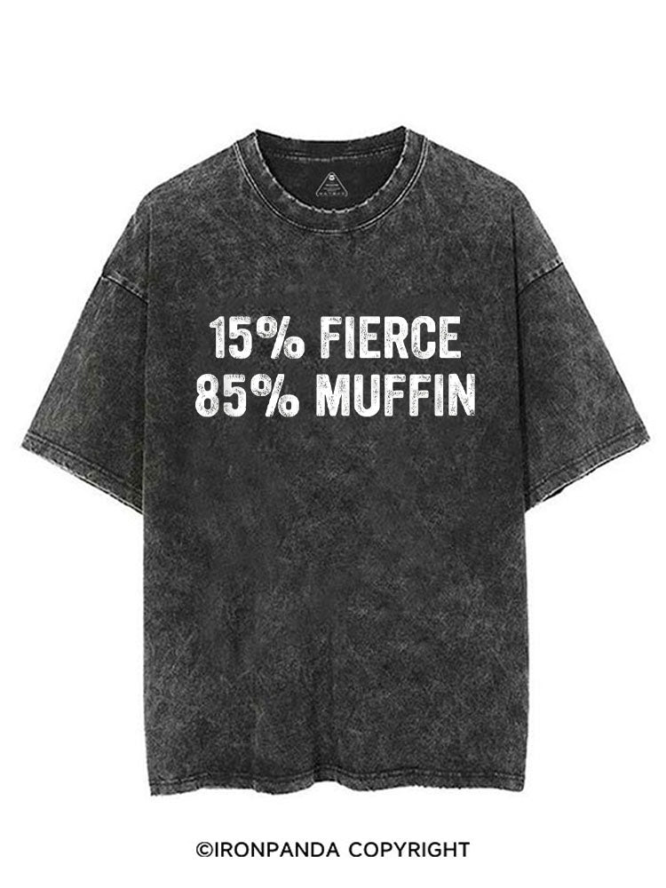 15% FIERCE 85% MUFFIN VINTAGE GYM SHIRT