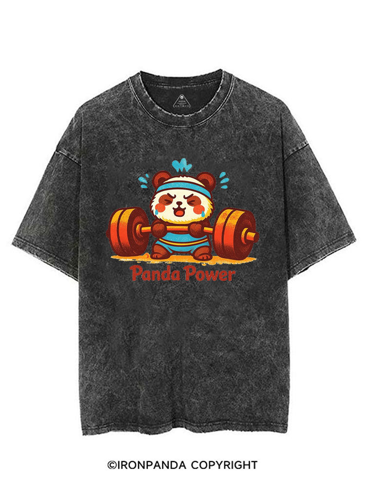 PANDA POWER VINTAGE GYM SHIRT