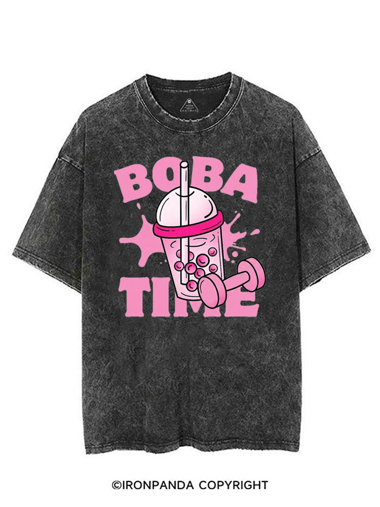 BOBA TIME VINTAGE GYM SHIRT