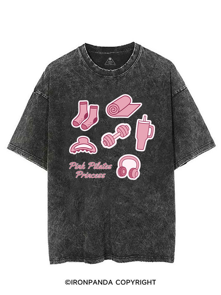 PINK PILATES PRINCESS VINTAGE GYM SHIRT