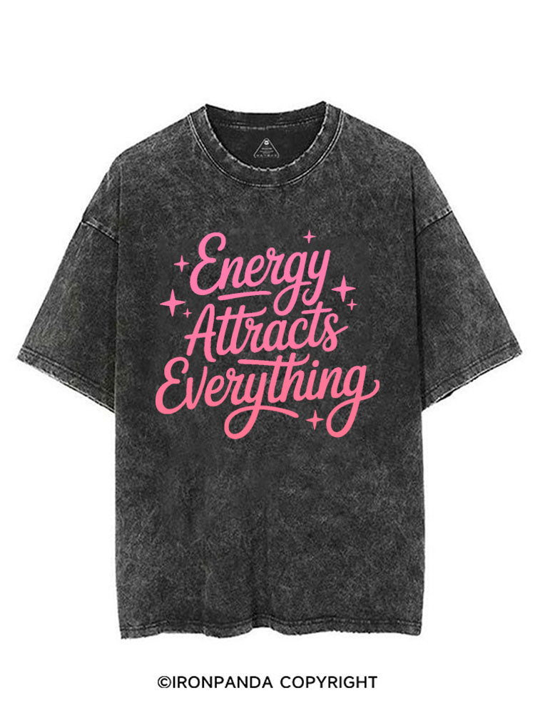 ENERGY ATTRACTS EVERYTHING VINTAGE GYM SHIRT