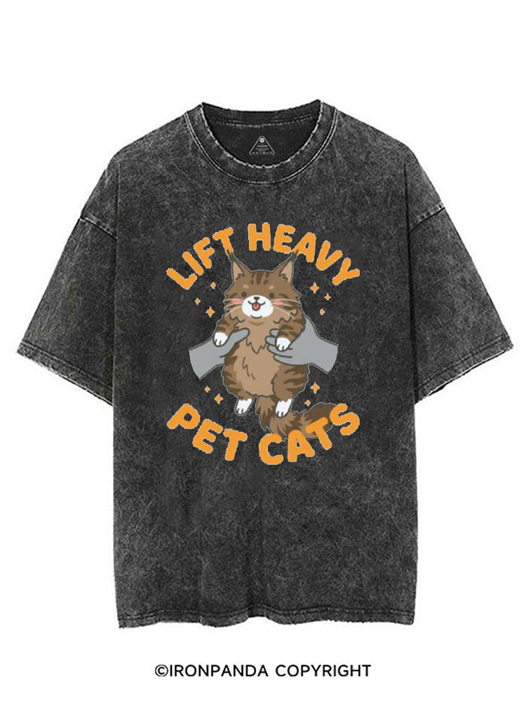 LIFT HEAVY PET CATS VINTAGE GYM SHIRT