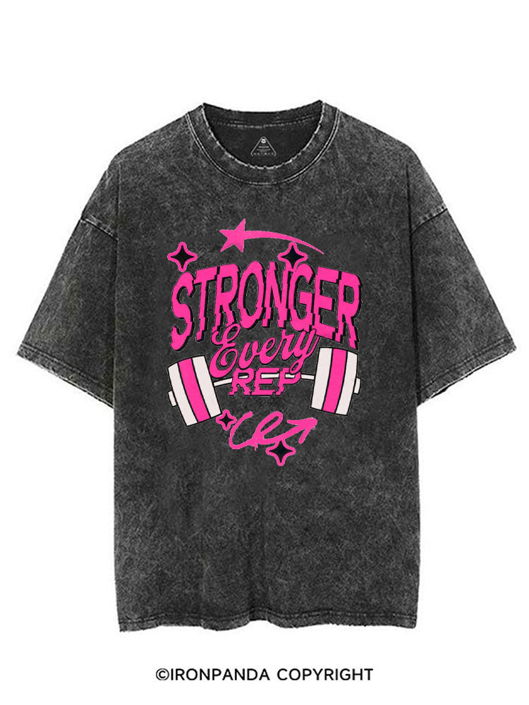 STRONGER EVERY REP VINTAGE GYM SHIRT