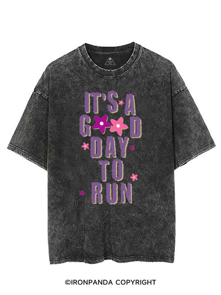 IT'S A GOOD DAY TO RUN VINTAGE GYM SHIRT