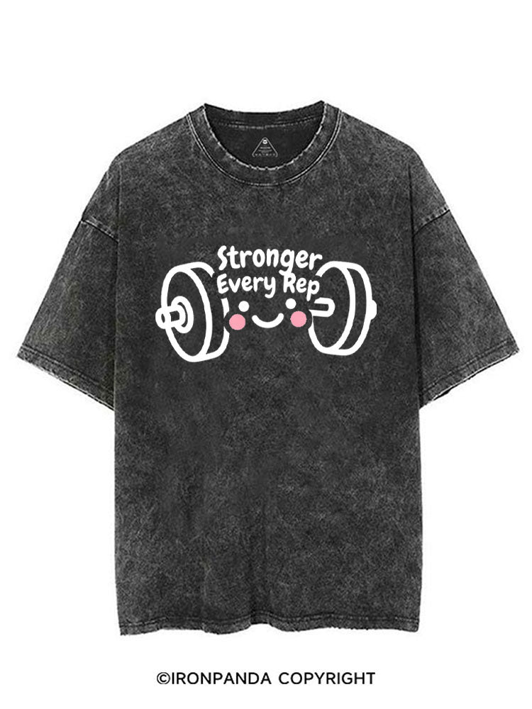 STRONGER EVERY REP VINTAGE GYM SHIRT