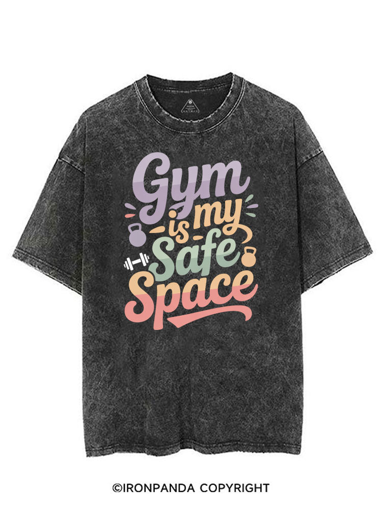GYM IS MY SAFE SPACE VINTAGE GYM SHIRT