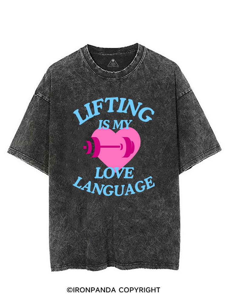 LIFTING IS MY LOVE LANGUAGE WORKOUT VINTAGE GYM SHIRT