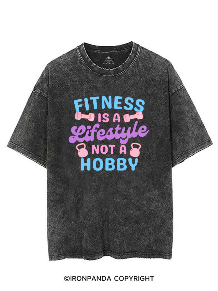 FITNESS IS A LIFESTYLE NOT A HOBBY VINTAGE GYM SHIRT