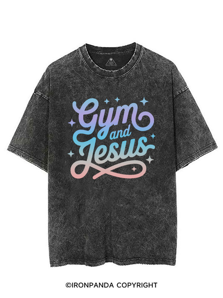 GYM AND JESUS VINTAGE GYM SHIRT