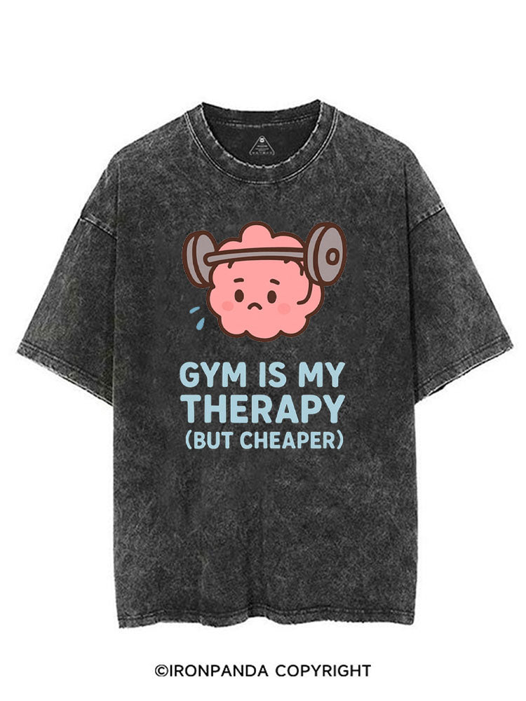GYM IS MY THERAPY (BUT CHEAPER) VINTAGE GYM SHIRT