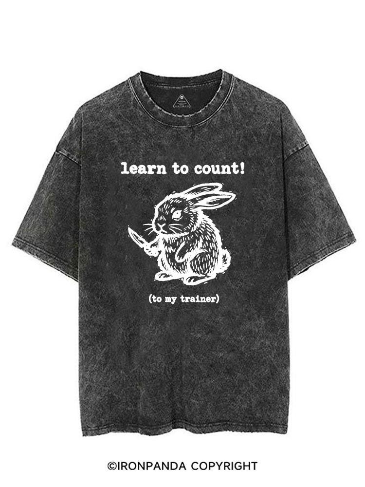 LEARN TO COUNT! (TO MY TRAINER) VINTAGE GYM SHIRT