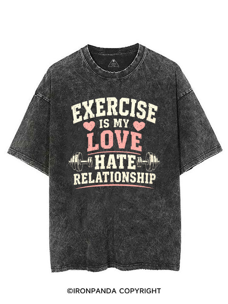 EXERCISE IS MY LOVE HATE RELATIONSHIP VINTAGE GYM SHIRT