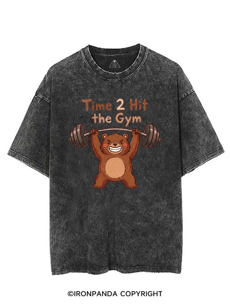 TIME 2 HIT THE GYM VINTAGE GYM SHIRT