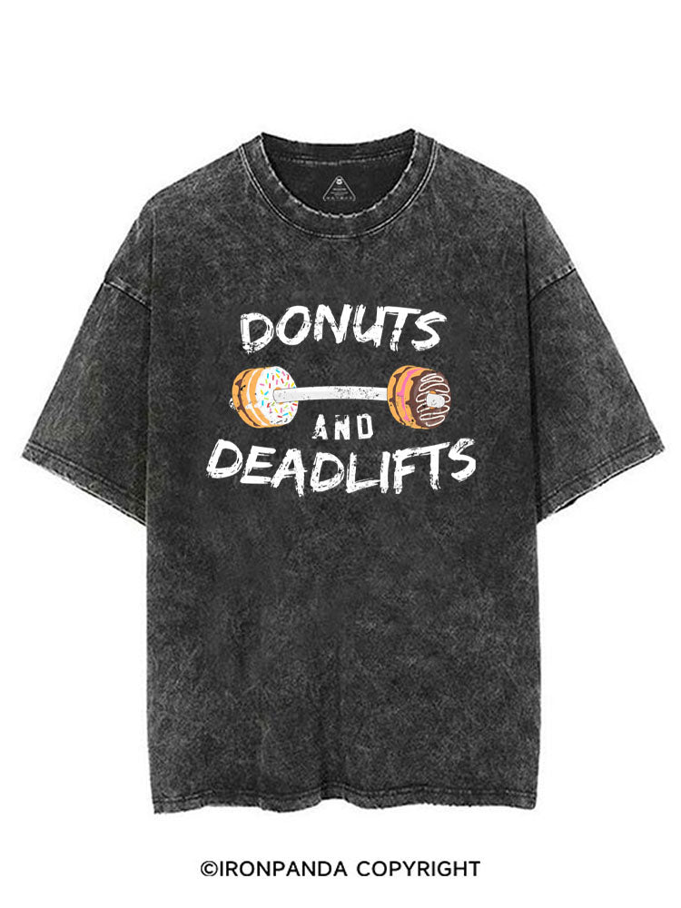 DONUTS AND DEADLIFTS VINTAGE GYM SHIRT