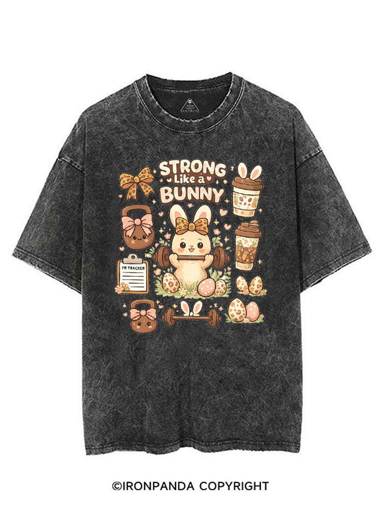 STRONG LIKE A BUNNY VINTAGE GYM SHIRT