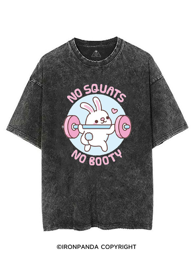NO SQUATS NO BOOTY BUNNY VINTAGE GYM SHIRT