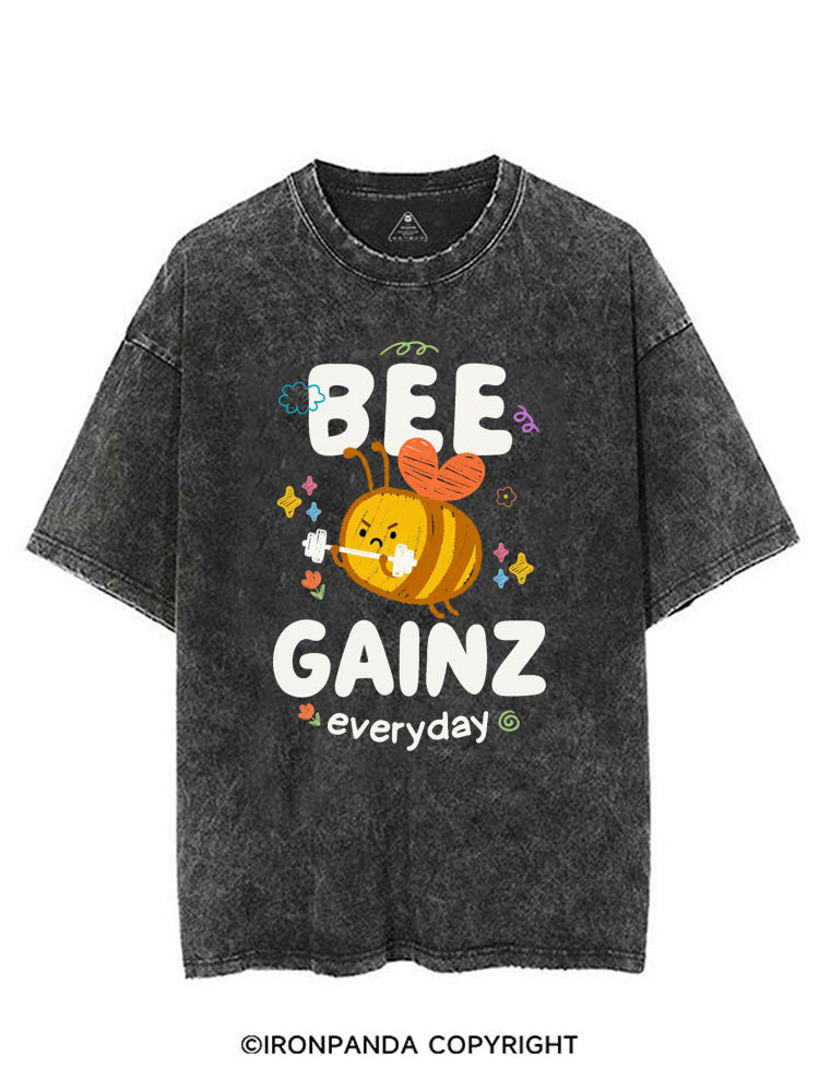 BEE GAINZ EVERYDAY VINTAGE GYM SHIRT