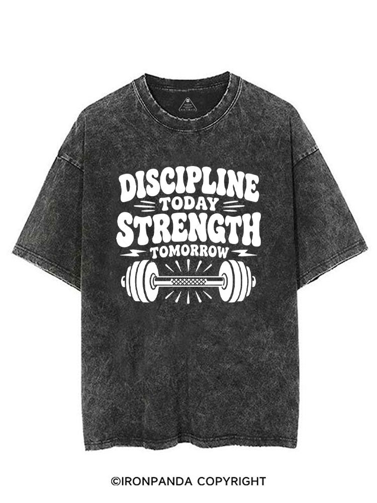 DISCIPLINE TODAY STRENGTH TOMORROW VINTAGE GYM SHIRT