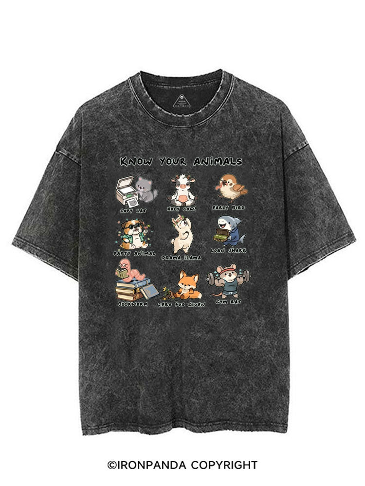 KNOW YOUR ANIMALS VINTAGE GYM SHIRT