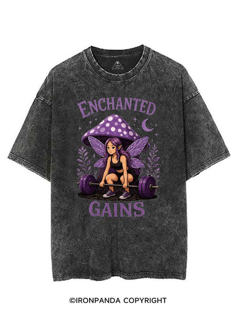 ENCHANTED GAINS ELF VINTAGE GYM SHIRT