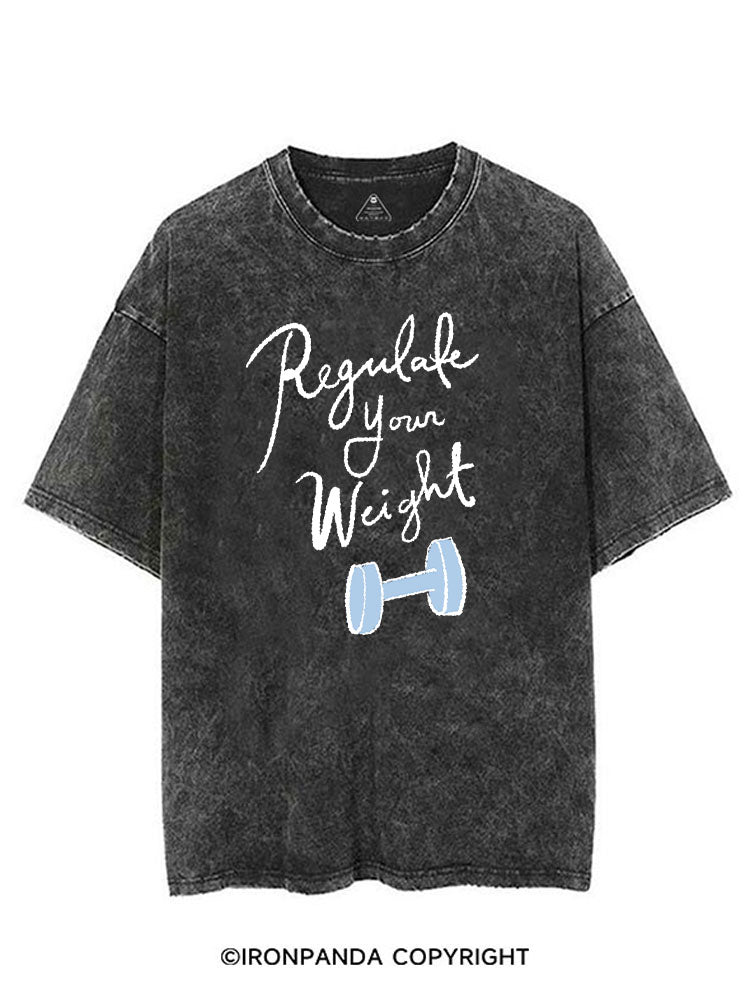 REGULATE YOUR WEIGHT VINTAGE GYM SHIRT