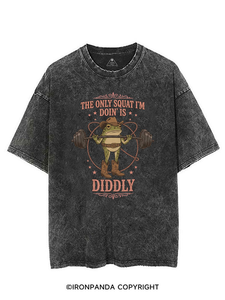 THE ONLY SQUAT I'M DOIN' IS DILLY  GYM FROG VINTAGE GYM SHIRT