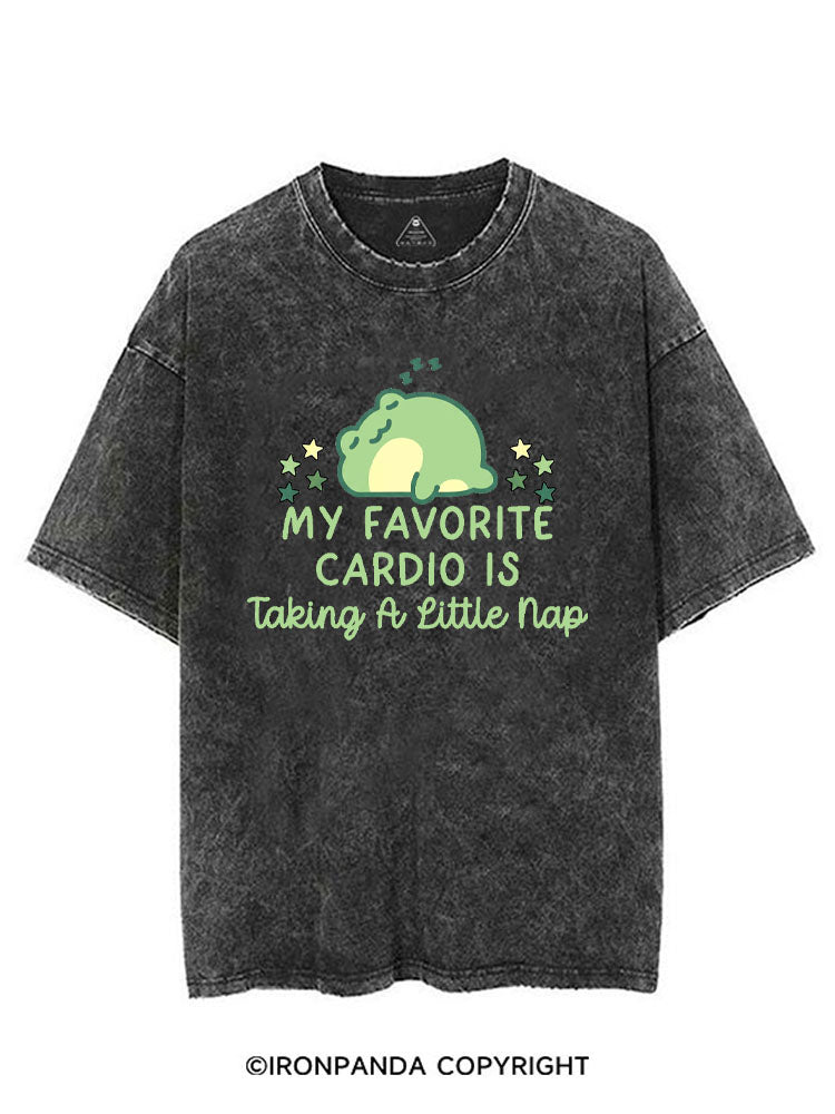 MY FAVORITE CARDIO IS TAKING A LITTLE NAP VINTAGE GYM SHIRT