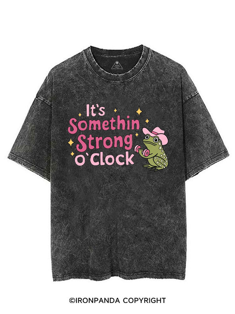 IT'S SOMETHIN STRONG O' CLOCK VINTAGE GYM SHIRT