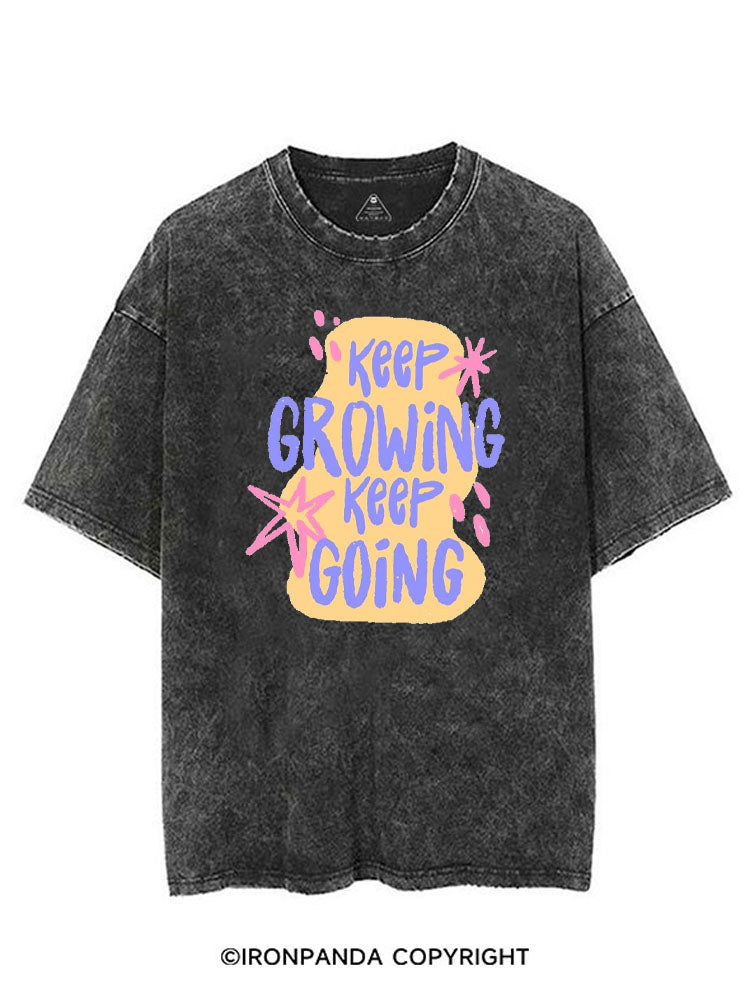 KEEP GROWING KEEP GOING VINTAGE GYM SHIRT