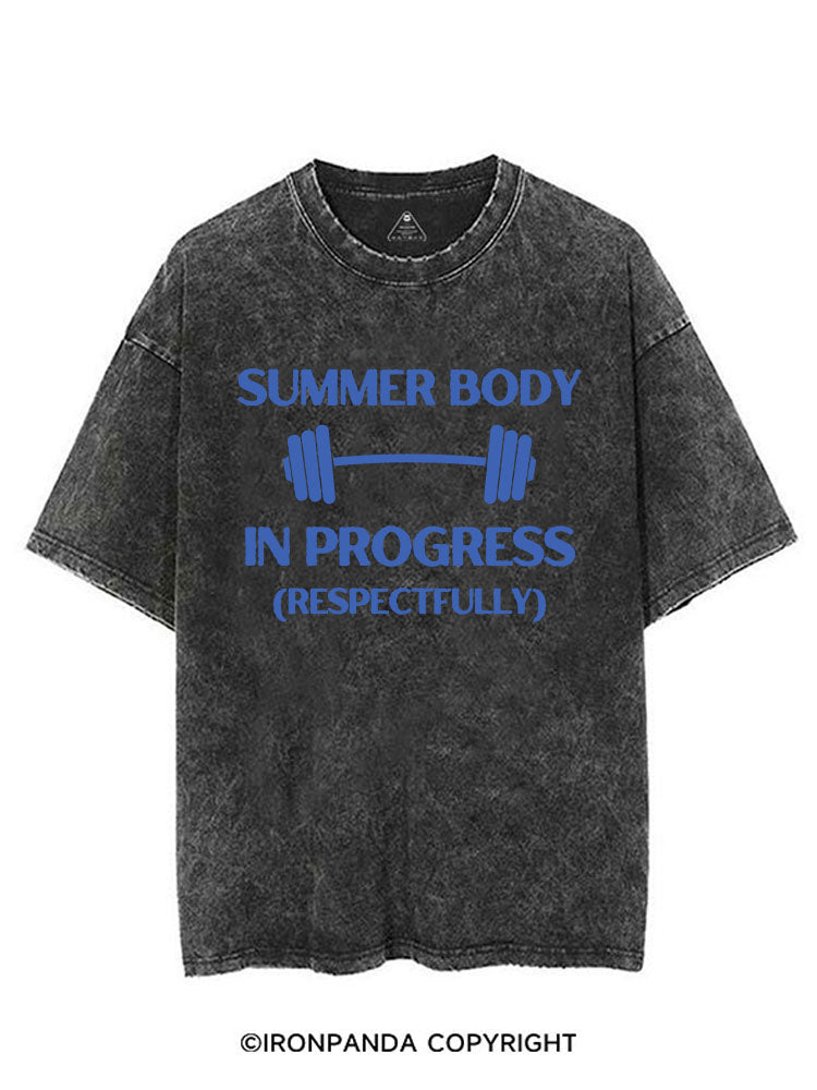 SUMMER BODY IN PROGRESS VINTAGE GYM SHIRT