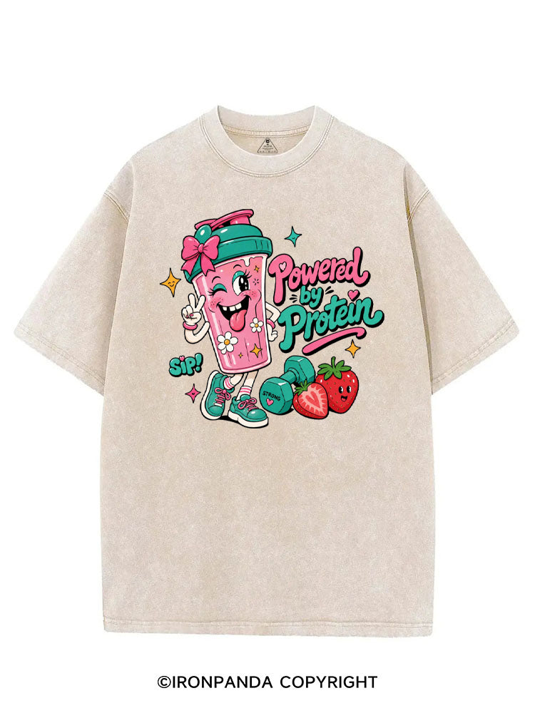 POWERED BY PROTEIN GYM VINTAGE GYM SHIRT