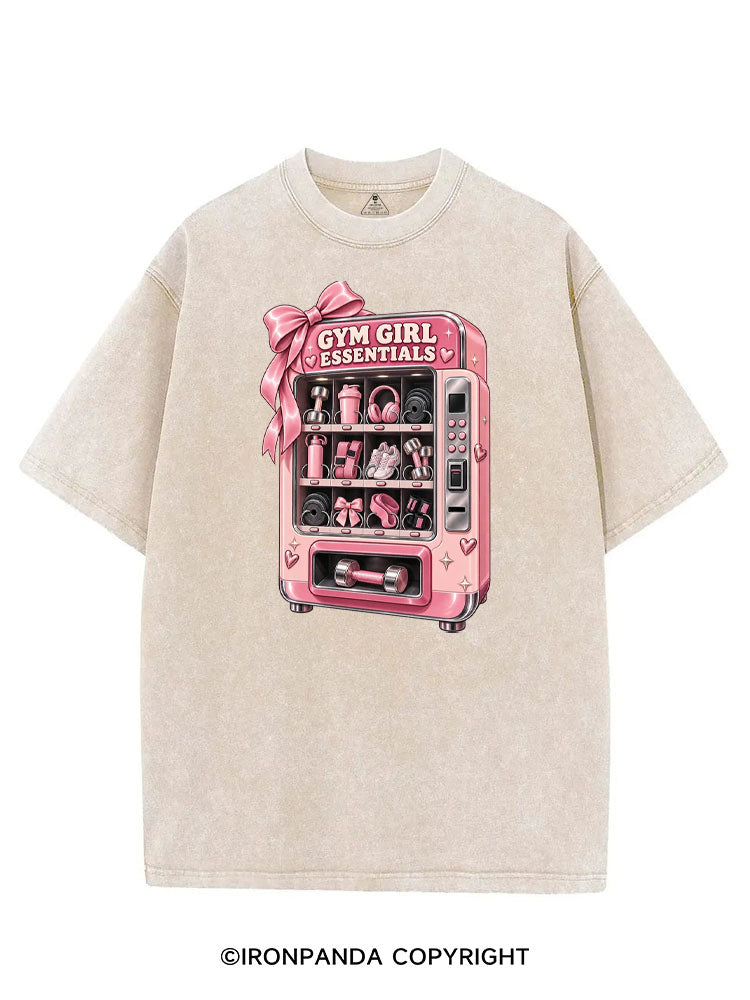 GYM GIRL ESSENTIALS VENDING MACHINE VINTAGE GYM SHIRT