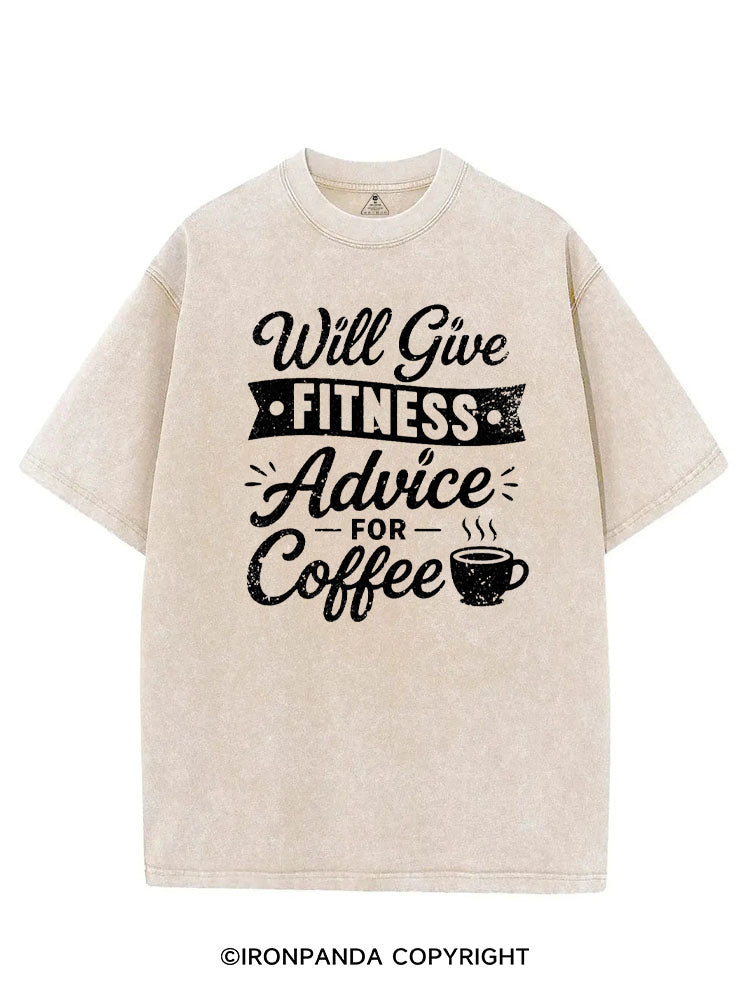 WILL GIVE FITNESS ADVICE FOR COFFEE VINTAGE GYM SHIRT
