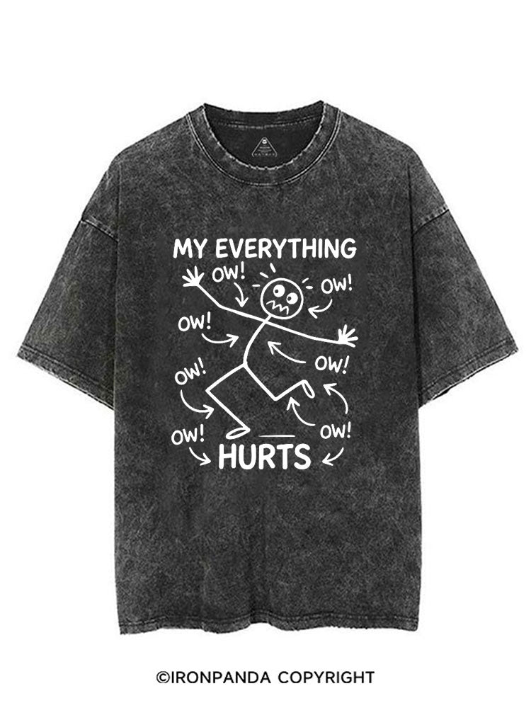 OW! OW! OW! MY EVERYTHING HURTS VINTAGE GYM SHIRT