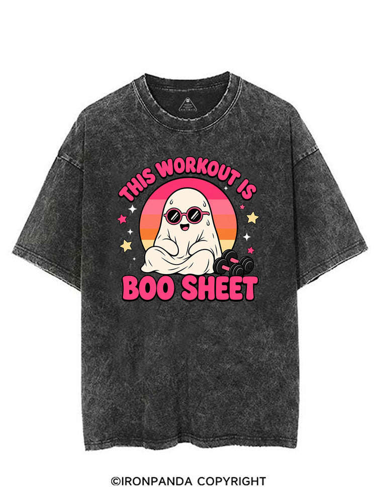 THIS WORKOUT IS BOO SHEET FUNNY GHOST VINTAGE GYM SHIRT