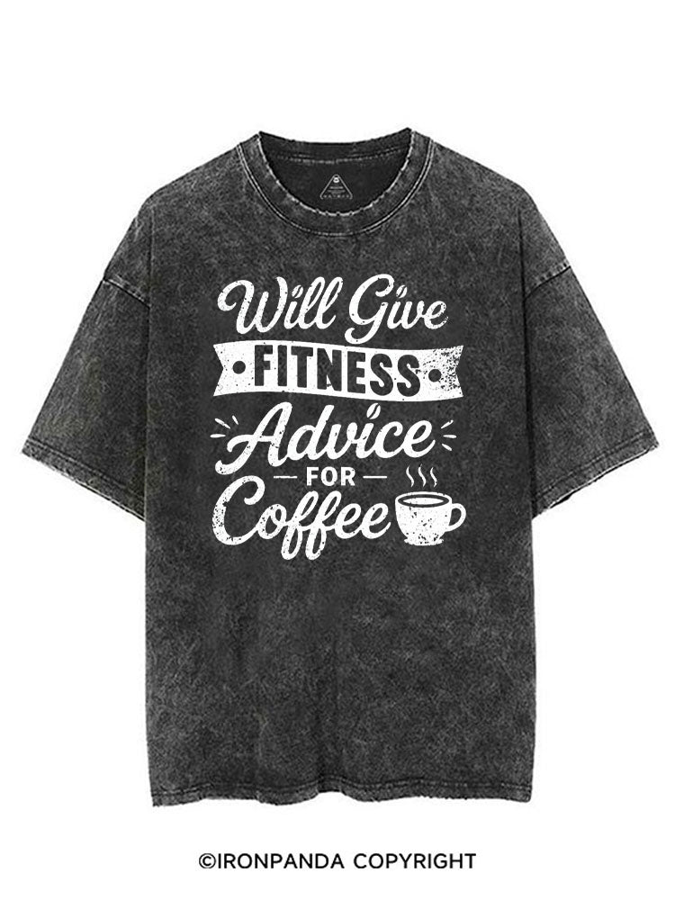 WILL GIVE FITNESS ADVICE FOR COFFEE VINTAGE GYM SHIRT