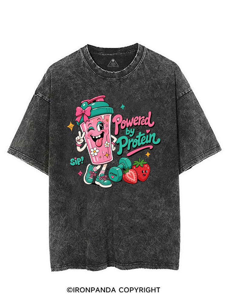 POWERED BY PROTEIN GYM VINTAGE GYM SHIRT