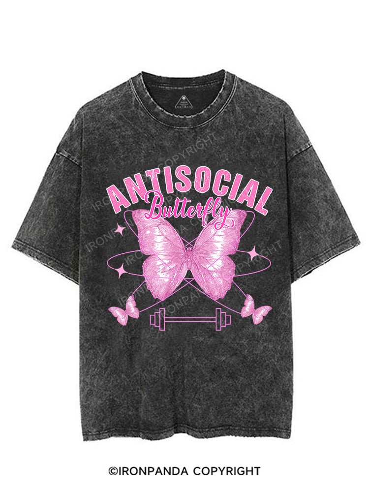 ANTI-SOCIAL BUTTERFLY VINTAGE GYM SHIRT