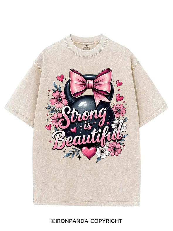 strong is beautiful VINTAGE GYM SHIRT