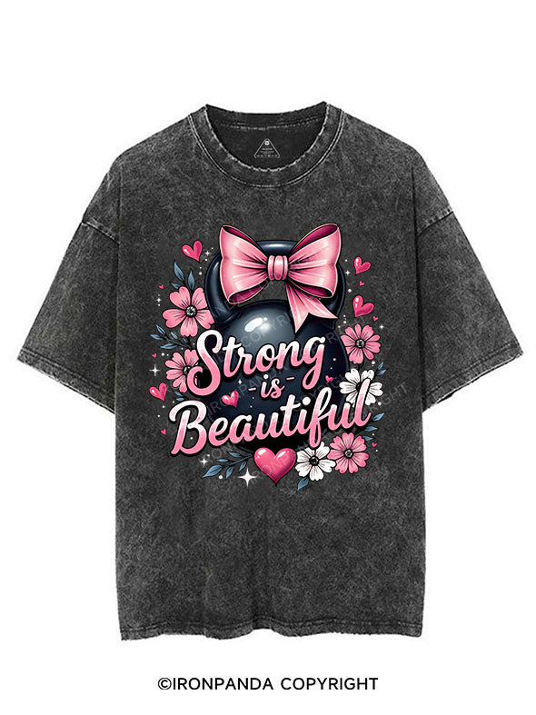 strong is beautiful VINTAGE GYM SHIRT