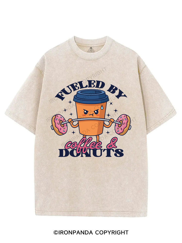 FUELED BY COFFEE & DONUTS VINTAGE GYM SHIRT