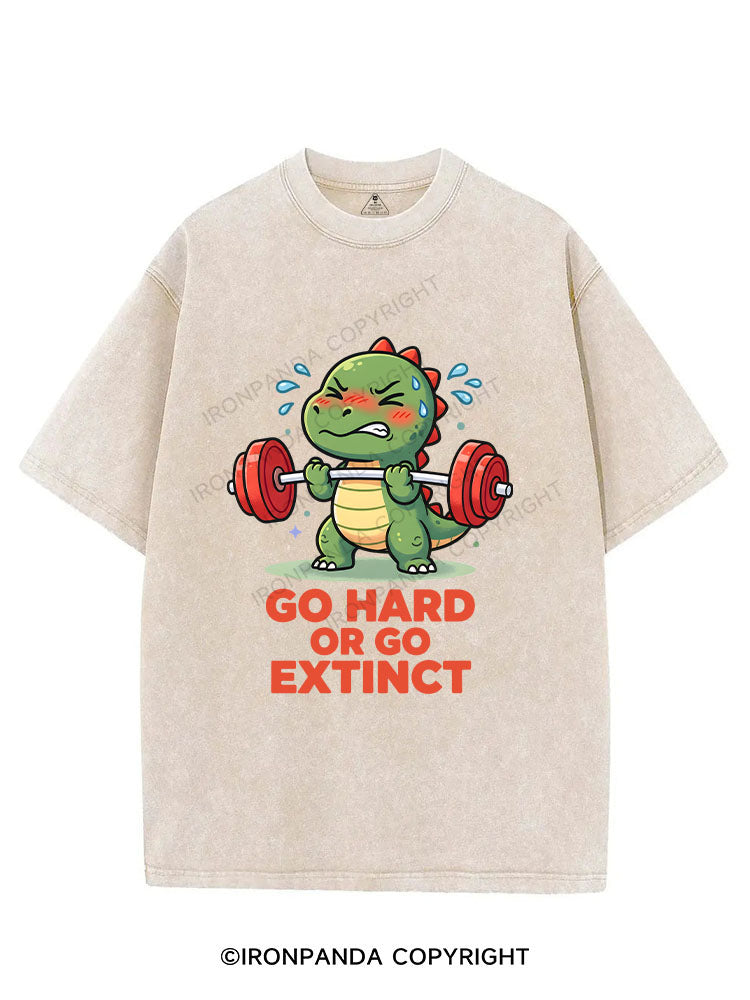 GO HARD OR GO EXTINCT VINTAGE GYM SHIRT