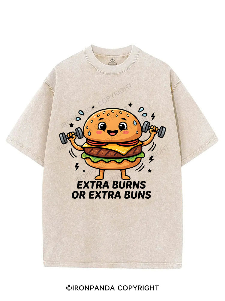 EXTRA BURNS OR EXTRA BUNS VINTAGE GYM SHIRT